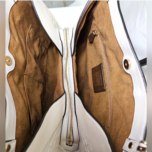 Coach Lexy Chain Shoulder Bag, Embossed Leather 13" (L) x 10 3/4" (H) x 5" (W) - Picture 10 of 14